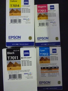 7 x  Original Epson T7011 - T7014  / Tintenpatronen ( versch. Farben ) in OVP - Bild 1 von 1