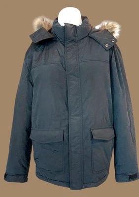 Abrigo de Invierno American Rag, Cremallera Botón A Presión Capucha Puffer Parka Para Mujer Talla Lrg Foto 1 de 4