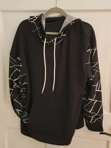 Womens Sz 3X Black & White Hoodie - Picture 1 of 4