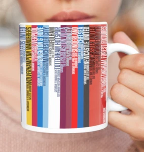 Nottingham Forest 2025-2026 Fixtures Mug Football Mug Birthday, Premier league - Picture 1 of 25