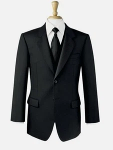 Mens Business Blazer Jacket Smart Suit Formal Wedding Party One Button Tops Coat - Picture 1 of 5