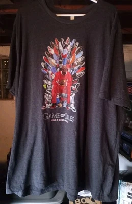 Camisa Michael Jordan Juego de Suelas Personalizada Gris Hombre Talla 4XL Foto 1 de 4