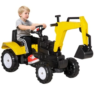 HOMCOM Kids Ride on Digger Pedal Go Kart Play Construction Car for 3 - 6 Years - Picture 1 of 11