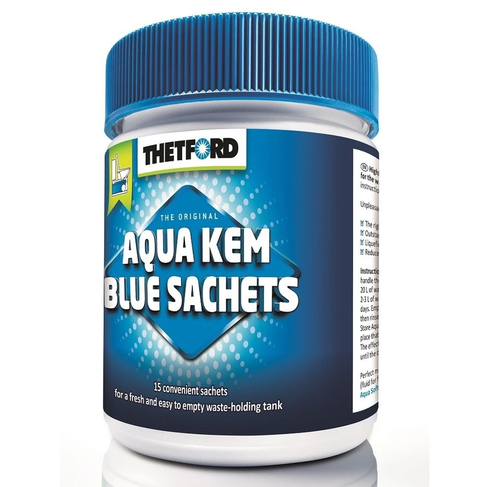 Aqua Kem Sachets 15 Bustine Disgregante WC Chimico Camper ThetFord - Immagine 1 di 1
