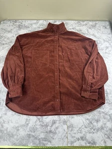 Vintage Y2K Levi’s Cord Hemd mit Knopfleiste Damen XL braun dick schwer - Bild 1 von 19