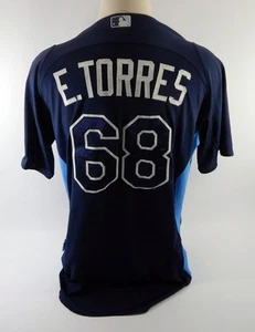 Tampa Bay Rays Elias Torres #68 Game Issued Poss Game Used Blue ST Jersey - Picture 1 of 6