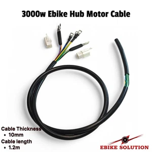 Ebike Scooter 3000W Hub Motor Cable Replacement 10mm External Dimension - Picture 1 of 3