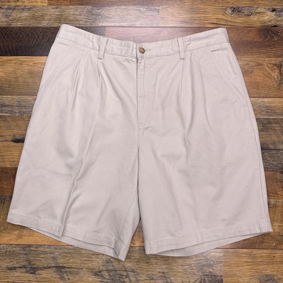 Pantalones Cortos Covington Plisados Frontales Para Hombre 36 Beige Tiro Alto Nuevos  Foto 1 de 4