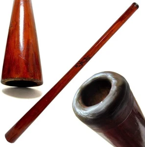 Solid Teak Hardwood Didgeridoo - 52" Long - Brown Stain - Key of C-E - Free B... - Picture 1 of 6