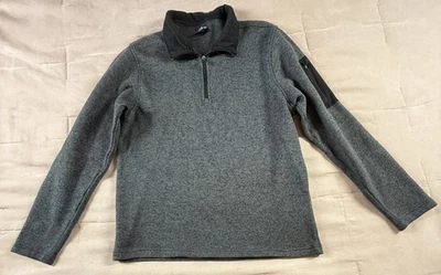 Charles River Mens Long Sleeve Quarter Zip Pullover Sweatshirt Gray Size M - Image 1 of 4