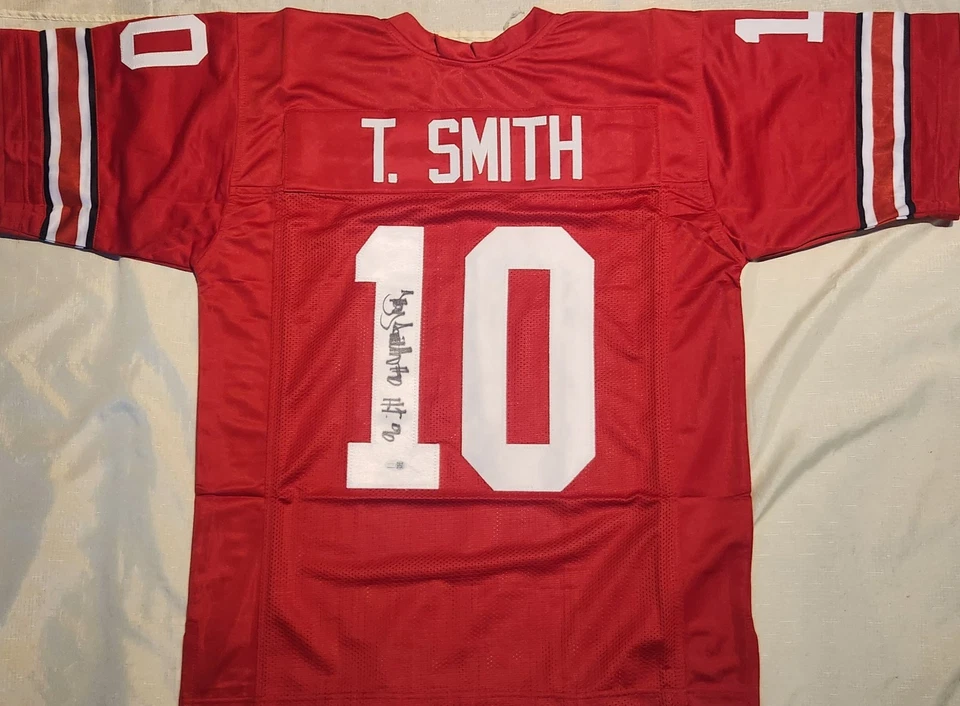 Camiseta deportiva personalizada firmada por Troy Smith con inscripción W autógrafo JSA talla XL CERTIFICADA Foto 1 de 1