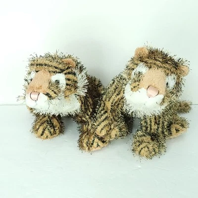 Lot of 2 Ganz Webkinz Tiger Striped Furry Plush Stuffed Animal NO Code Toy - Image 1 of 4