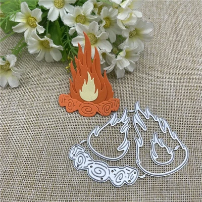 Campfire Fire Flame Metal Cutting Dies Scrapbooking Decorative Card Craft - Image 1 of 4