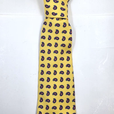 Corbata Lauren Ralph Lauren LRL Paisley Dorada 100% Seda Hecha en Italia De Colección 57"x3.75" Foto 1 de 4