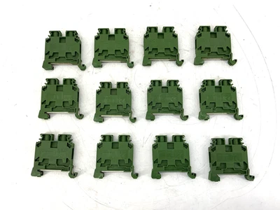 Lot of 12 New ABB Entrelec 1SNA165830R2100 Terminal Block Green & Yellow D6/8.P - Image 1 of 4