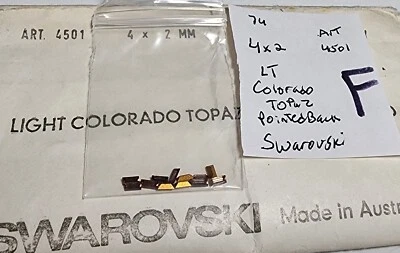 12 Baguette pequeña de colección 4x2 mm TODAS Swarovski diamantes de imitación joyería artesanía reparación 4001 Foto 1 de 4