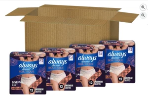 Always Discreet Boutique Incontinence Underwear, Maximum Protection, S/M - Picture 1 of 6