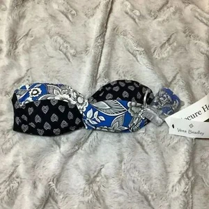 Nwt Vera Bradley blue Floral Bandeau Bikini Top Size XS - Picture 1 of 4