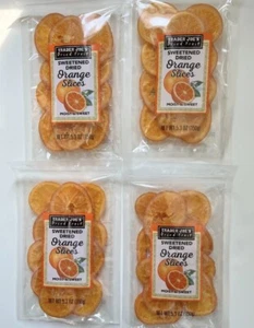 NEW - 4 Packs TRADER JOE'S Orange Slices Sweetened Dried Fruit Snacks 5.3 OZ - Picture 1 of 2