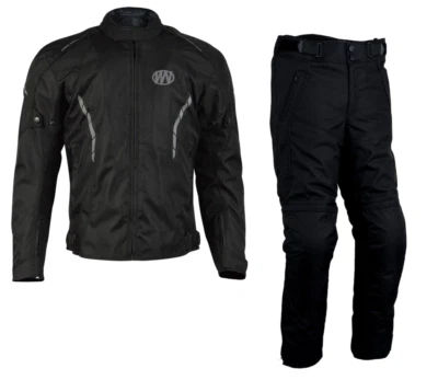 Combinaison Complet Moto Veste Pantalon Protections Anti Pluie D'Hiver 4 Saison - Photo 1/4
