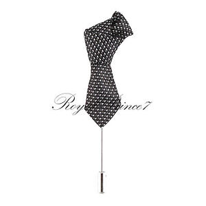 MEN'S Polka Dots & Stripes Tie Design Suit brooch chest buckle brooch Pin lapel