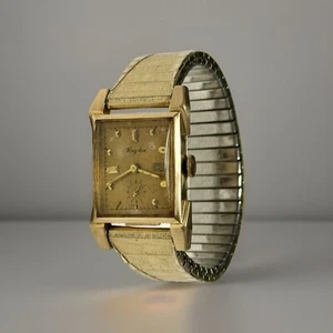14K Gold Kingston 17 Jewel Swiss-made Mechanical 1960's Watch Men’s Manual Old - Picture 1 of 24
