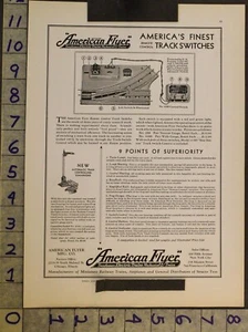 1930 TOY AD AMERICAN FLYER ELECTRIC TRAIN MECHANICAL TRACK SWITCH STRUCTO TC93 - Picture 1 of 1