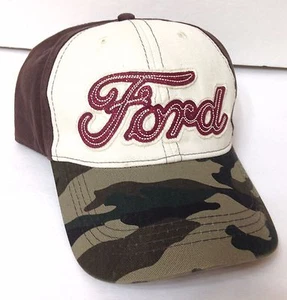 SOMBRERO FORD MUJER Off-White Verde Camuflaje No Estructurado Papá Gorra ROJO BRILLANTE - Imagen 1 de 7
