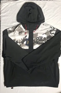 NWT Polo Ralph Lauren 1967 1/2 Zip Black Camo Nylon Windbreaker Jacket Men’s XXL - Picture 1 of 6