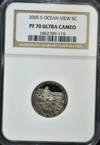2005 S - JEFFERSON NICKEL OCEAN VIEW - NGC PF70 ULTRA CAMEO - GEM - Picture 1 of 4