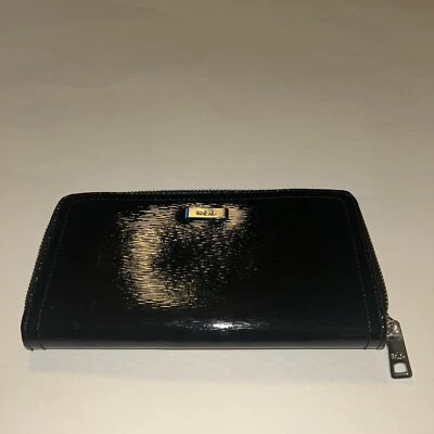 Lauren Ralph Lauren Black Leather Ladies Long Wallet - Image 1 of 4