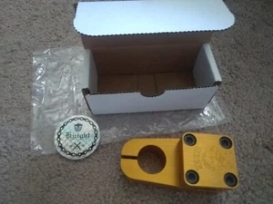 BMX stem ruf neck KNIGHT BIKE CO. Gold SE bikes quadangle bullseye PK ripper mcs - Picture 1 of 8