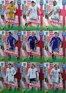 PANINI FIFA 365 2022 FANS INTERNATIONAL STAR ENGLAND PICKFORD MAGUIRE WALKER 