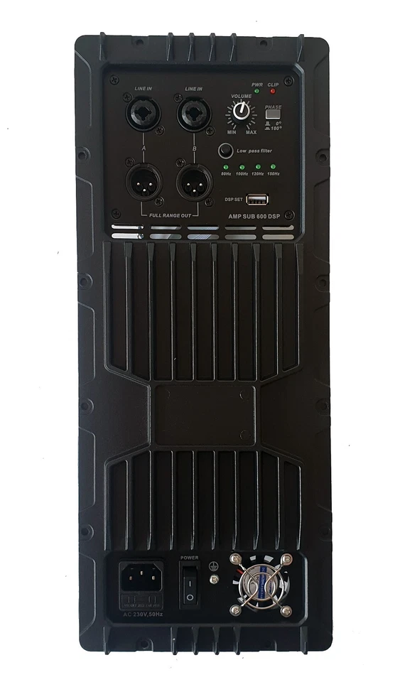 Modulo attivo subwoofer digitale 600 watt RMS -DSP con ventola - Immagine 1 di 2