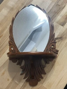 Vintage Spiegel Wand Kurioses Holz Regal Shabby Holz Schnickschnack Regal - Bild 1 von 11