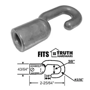Mill Replacement Hook Drive for Skylight and Awning Window Operators - Picture 1 of 1