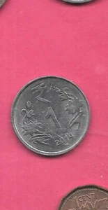 INDIA KM394 2014 N RUPEE BU UNCIRCULATED NICE MODERN INDIAN STEEL COIN - Picture 1 of 1