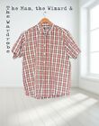 Easy Essential Mens Pink Check 100% Cotton Short Sleeve Shirt Size L BNWOT