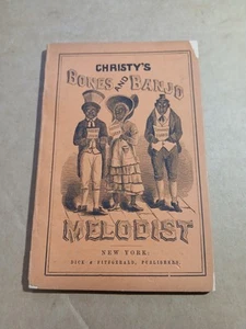 1880 World Renowned Christy's Bones And Manjo Melodist Minstrels Comic Rare - Picture 1 of 10