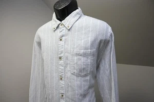 Carbon 2 Cobalt Casual Button Up Shirt Striped Long Sleeve Mens Size Large - Picture 1 of 9