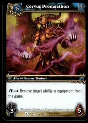 Corvus Promaethon 95/208 Fields of Honor 2009 World of Warcraft TCG NM - Image 1 of 2