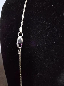 Sterling Silver 1.2 mm Round Mesh Chain Necklace , Made in Italy 925 stamped - Picture 1 of 6