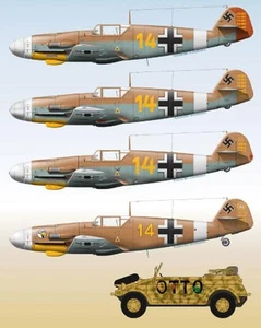Calcomanía realista 1/32 Messerschmitt Me 109 Pt 2 Tamiya Hasegawa Trompetista - Imagen 1 de 3