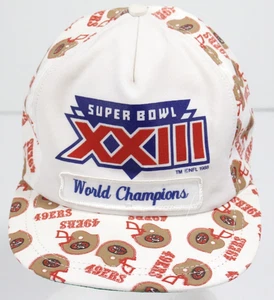 1988 San Francisco 49ers Super Bowl XXIII 23 All Over Print Hat Joe Montana Rice - Picture 1 of 10