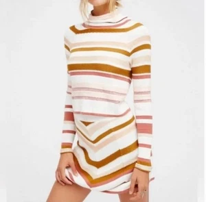 Free People maglione/gonna combo donna piccolo che flirt maglia elasticizzata a righe - Foto 1 di 12