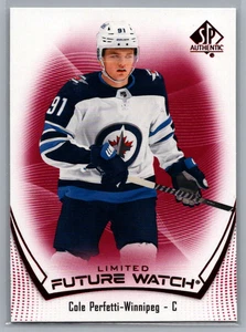 2021-22 SP Authentic - Future Watch Cole Perfetti #155 Limited Red (RC) - Picture 1 of 2