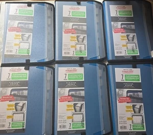 Fünf Sterne erweiterbar Datei Büro Ordner Reißverschluss 7 Taschen erweiterbar Menge 6 blau - Bild 1 von 4