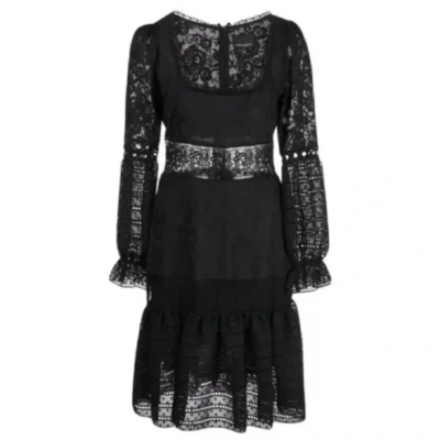 Cynthia Rowley Wicker Park Long Sleeve Lace Eyelet Dress Black Size 6 - Image 1 of 4