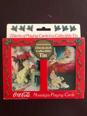  Coca Cola Cards Nostalgia 2 Deck Playing, Limited Edition Collectible Tin, NIB - Image 1 of 4