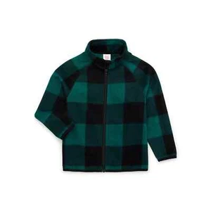 Plaid Jacket (8) Microfleece Jacket Winter Green/Black NWT Wonder Nation - Picture 1 of 3